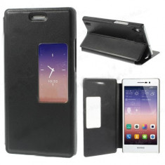 Husa protectie Smart View pentru Huawei Ascend P7 - roz deschis foto