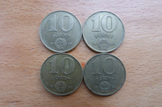 Ungaria Lot 10 Forint Cu foto