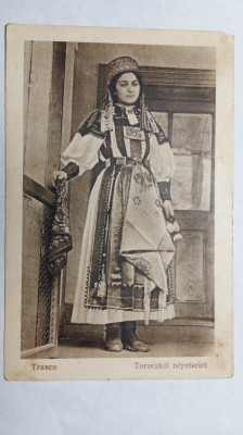 RIMETEA - ALBA - TOROCKOI - TRASCAU - COSTUM POPULAR - INCEPUT DE 1900 - SEPIA foto