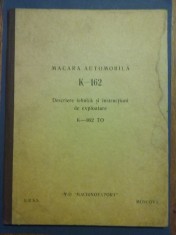 Descriere tehnica Macara Automobila K 162 / C55P