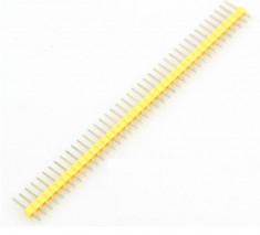 Bareta pini 2.54mm tata ( culoare: galben ) / 1x40 pin header male Arduino foto