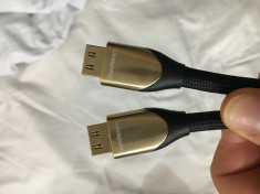 Cablu HDMI AV+Ethernet SANDSTROM Gold, 27Gb/s - 1 metru, Garantie Lifetime foto