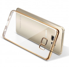 Bumper / Husa silicon transparenta cu margini metalizate Samsung Galaxy Note 7 foto