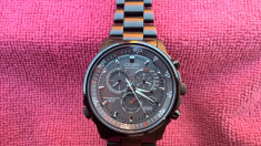 CITIZEN ECO-DRIVE MENS NIGHTHAWK FLIGHT CONTROLAT PRIN RADIO foto