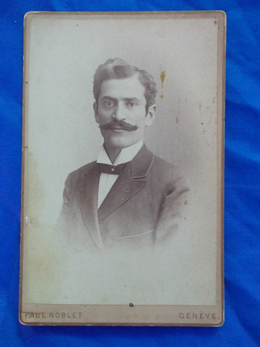 FOTOGRAFIE VECHE PE SUPORT DE CARTON * ATELIER PAUL NOBLET - GENEVE - 1892