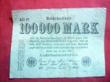 Bancnota 100 000 Marci 1923 Germania , cal.medie