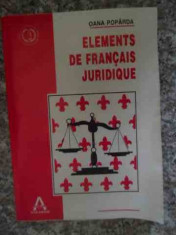 Elements De Francais Juridique - Oana Poparda ,535240 foto