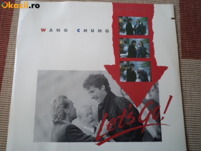 wang chung let&amp;#039;s go disc maxi single disc vinyl muzica synth pop rock 1986 VG+ foto
