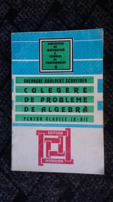 CULEGERE DE PROBLEME DE ALGEBRA PENTRU CLASELE IX XII ,HYPERION foto
