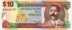 BARBADOS ? bancnota ? 10 Dollars ? 2000 ? P-62 ? UNC ? necirculata foto