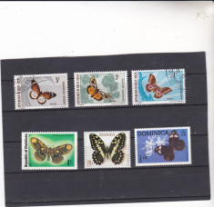 un lot timbre st. tema diferite fluturi Rep.de HAUTE VOLTA foto