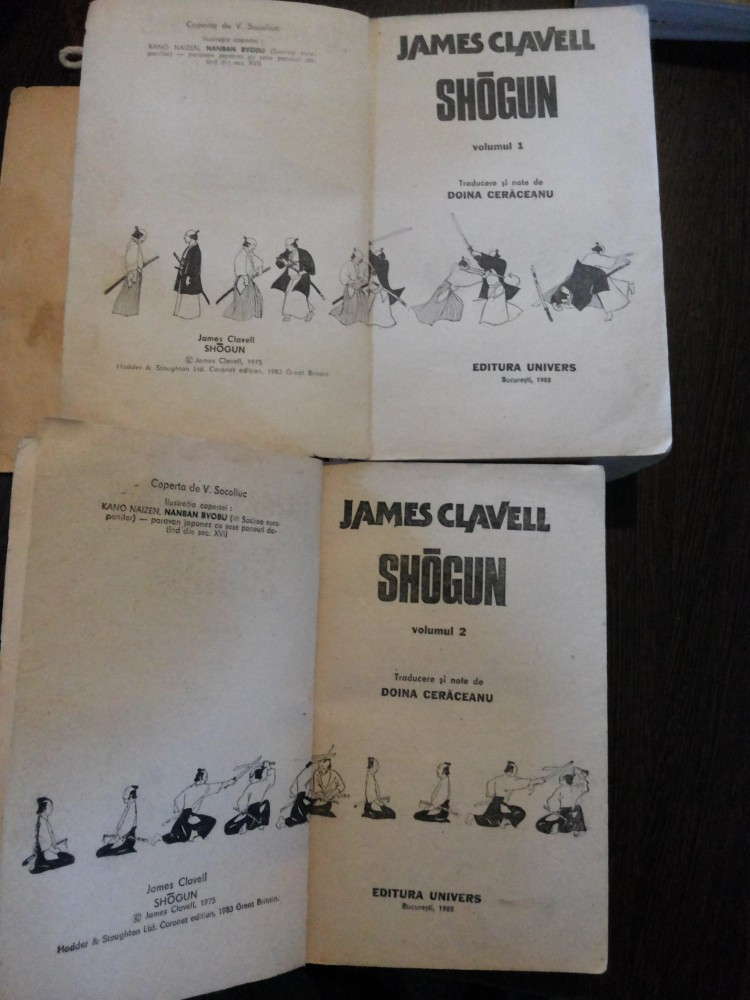 SHOGUN - 2 Vol. - James Clavell - Editura Univers, 1988, 683 + 667 p. |  arhiva Okazii.ro