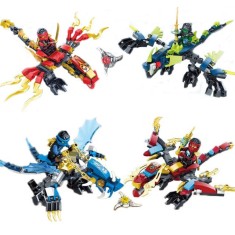 Set 4 jocuri tip LEGO Ninjago, SY249 A-D, 389 piese, Morro, Kai, Jay, Nya, NOI foto