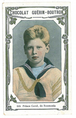 511 - Prince CAROL II, Regale Royalty - mini old postcard - unused foto