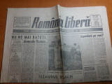 Ziarul romania libera 4-5 mai 1991- art. &quot; tezaurul roman &quot;