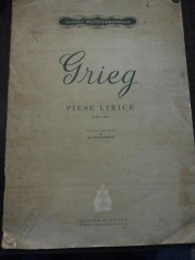 GRIEG - Piese Lirice pentru PIAN - editie: Theodor Balan - Muzicala, 1960, 20 p.