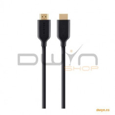Cablu HDMI Belkin Male-Male, High Speed, W/Ethernet, Black, 2m, F3Y021BF2M foto
