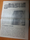 ziarul glasul anul 1, nr. 9 din 1990-campanie electorala in ziar pt. PSD