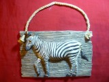 Placa ornamentala de perete - Zebra -Leonard Collection , 19x12,4 cm