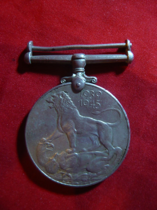 Medalie militara Anglia George VI 1945 , h= 5 cm
