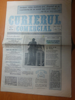 ziarul curierul comercial 16 ianuarie 1990-140 ani de la nasterea lui eminescu foto