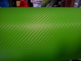 Folie Auto Carbon 3D Verde Texturata, Interior/Exterior, 50x152cm, Diverse Culori