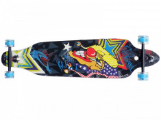 Longboard Drop-Through 41&amp;#039;&amp;#039; LED Albastru NOU Discount -15% foto