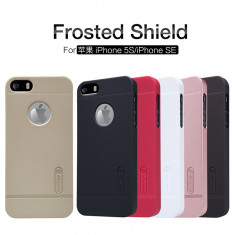 Husa iPhone 5 5S Cauciucata Super Frosted by Nillkin Rose Gold foto