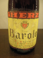 vin vechi de colectie BAROLO, GHERZI, canelli, cl , gr 13,5 recolatare 1964 foto