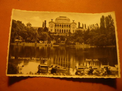 Ilustrata Bucuresti - Parcul Carol -Muzeul Militar , interbelica foto