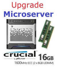 Kit 2 x 8GB DDR3-ECC UDIMM pentru Microserver - upgrade la 16GB foto