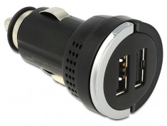 ALIMENTATOR AUTO USB 12V/24V &amp;gt; 2X USB 3.1A NAVILOCK 62515 foto