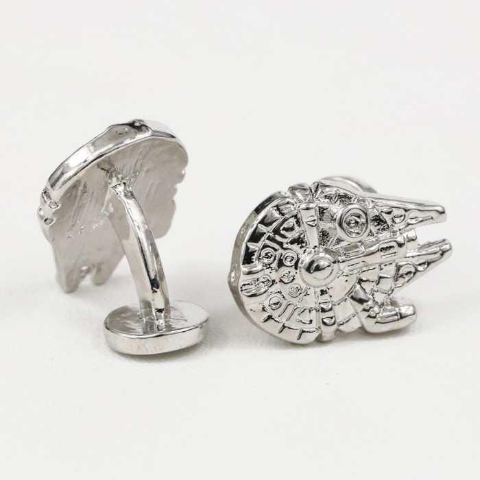 Butoni camasa Star Wars Millenium Falcon silver + ambalaj cadou