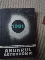 anuarul astronomic anul 1981 harti harta astronomie carte stiinta hobby foto