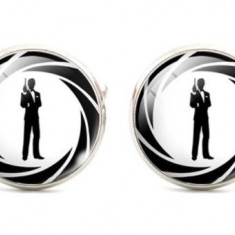 Butoni camasa model BOND James Bond + cutie simpla cadou