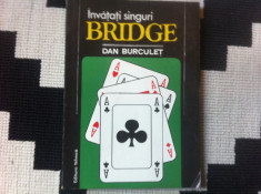 Invatati singuri bridge Dan Burculet editura tehnica 1994 carte hobby foto