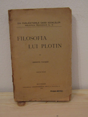 GRIGORE TAUSAN-FILOSOFIA LUI PLOTIN foto