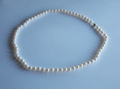Colier de perle naturale cu aur de 14k -556 foto