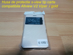 Husa de protectie s-view tip carte compatibila Allview V2 Viper .i gold foto