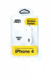Incarcator auto ATS dual USB iPhone 4/4s / 5.0V , 2A / (46221), De masina