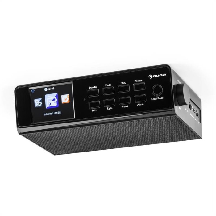 KR- Auna 190 Radio Internet de Bucătărie cu WiFi, cu control, AUX IN Linie / Ieșire USB 3.2 "TFT color, negru foto mare KR- Auna 190 Radio Internet de Bucătărie cu WiFi, cu control, AUX IN Linie / Ieșire USB 3.2 "TFT color, negru foto mare