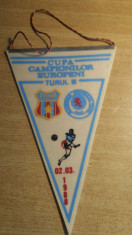 MCFA - FANION - STEAUA BUCURESTI - RANGERS FOOTBAL CLUB - CCE - 2 MARTIE 1988 foto