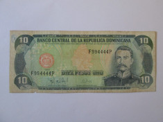 Republica Dominicana 10 Pesos Oro 1997 foto