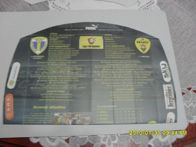 program Petrolul Pl. - FC Brasov foto