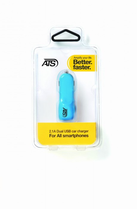 Incarcator auto dual USB pentru Smartphones / 5.0V , 2000mA (46696)