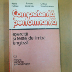 Competenta si performanta exercitii teste engleza Bucuresti 1983 H. Hulban