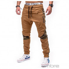 Pantaloni barbati P387 Camel SlimFit, model NOU foto