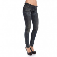 Jeans dama elastici slim fit talie joasa foto