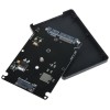 Adaptor convertor SSD M.2 NGFF la SATA 3 2.5" cu carcasa / rack NEGRU