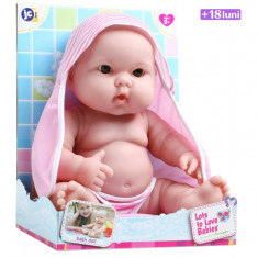 Jucarie bebelus fetita in prosop roz 36cm foto